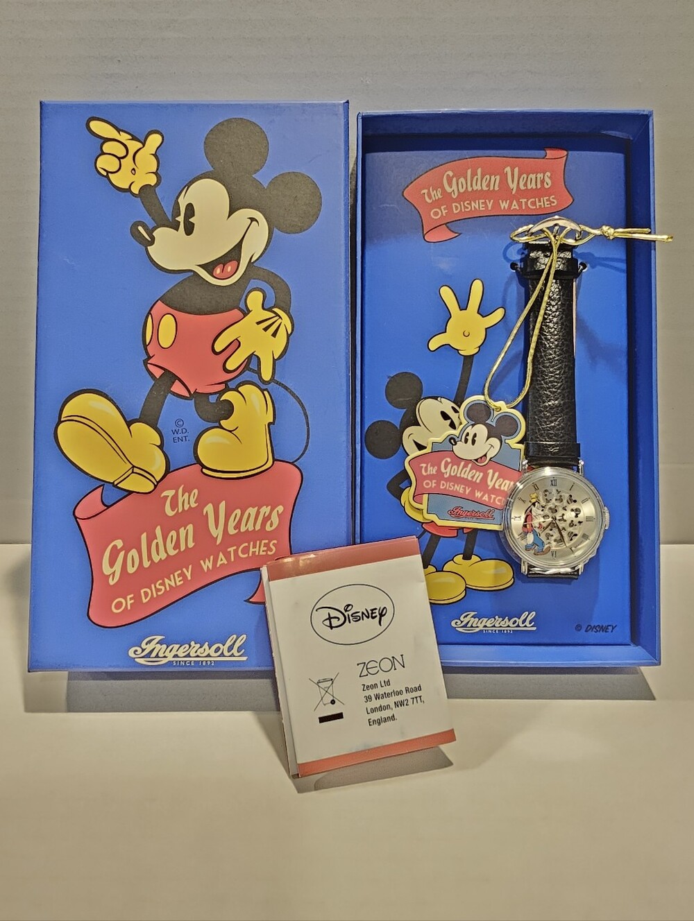 Ingersoll The Golden Years Of Disney Watches Goofy Skeleton Watch & Original Box